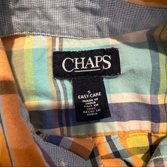 FUN, Brightly colored boy’s button down shirt by Chaps. - Picture 3 of 4